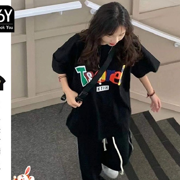 NRVP Áo Thun Tay Ngắn In Hình Thời Trang Đường Phố Hàn Quốc Mới Cho Nữ