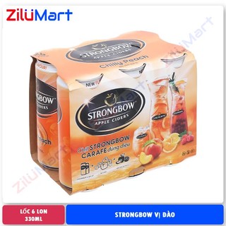 Nước lên men Strongbow vị đào (lốc 6 lon) loại 330ml