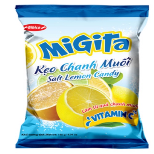 Combo 3 Kẹo Cứng Migita Chanh Muối Bibica 70g