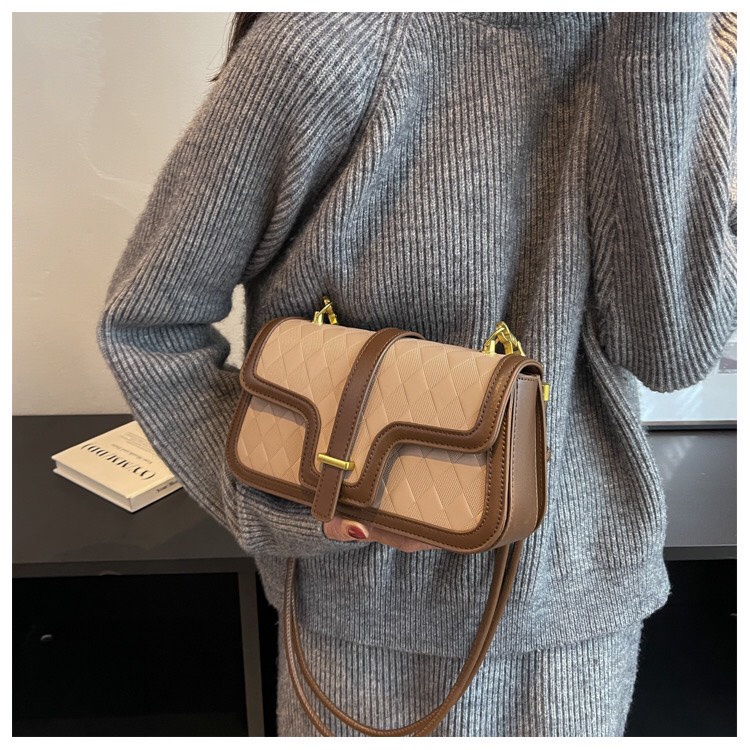 Túi đeo chéo , đeo vai nữ họa tiết da vân hình thoi hàng mới 2023 nổi bật SL75