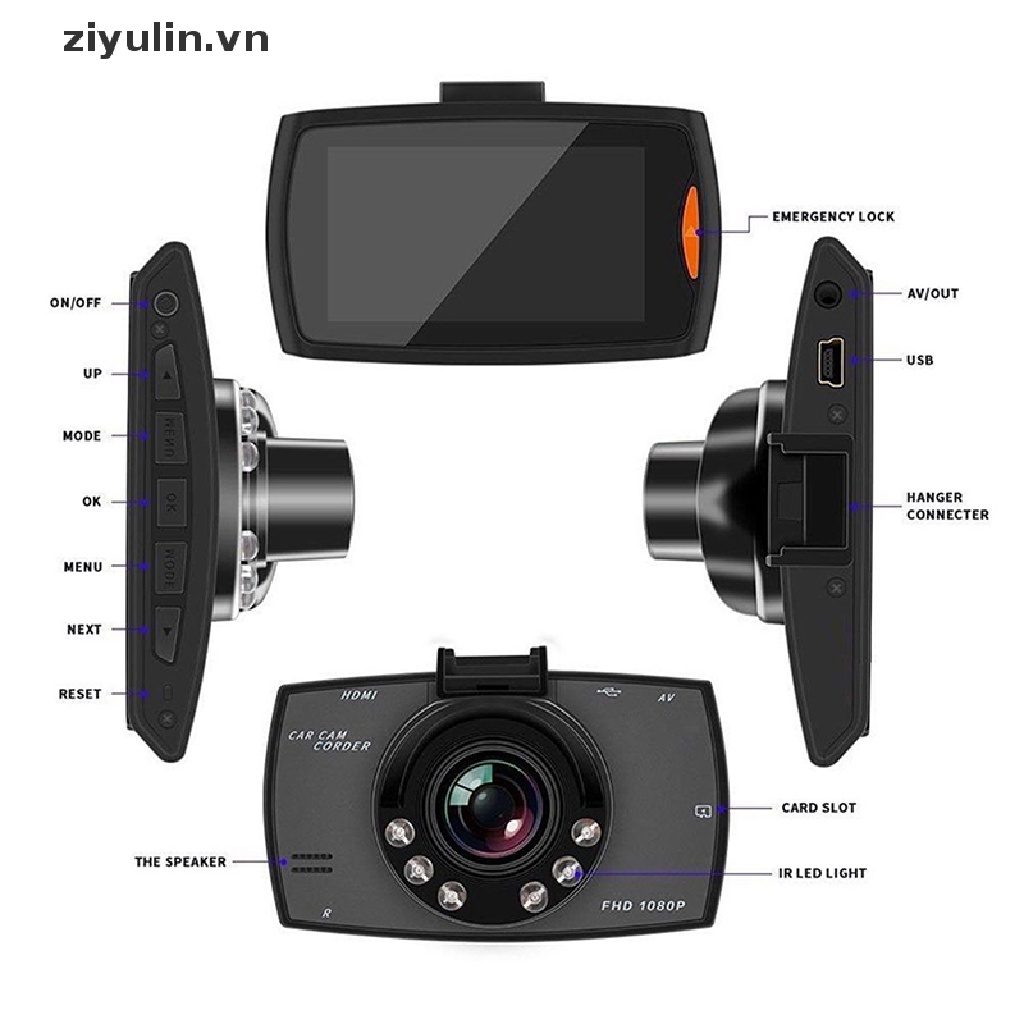 Máy Quay Hành Trình ziyulin 1080P HD Hỗ Trợ Tầm Nhìn Ban Đêm Cho Xe Hơi