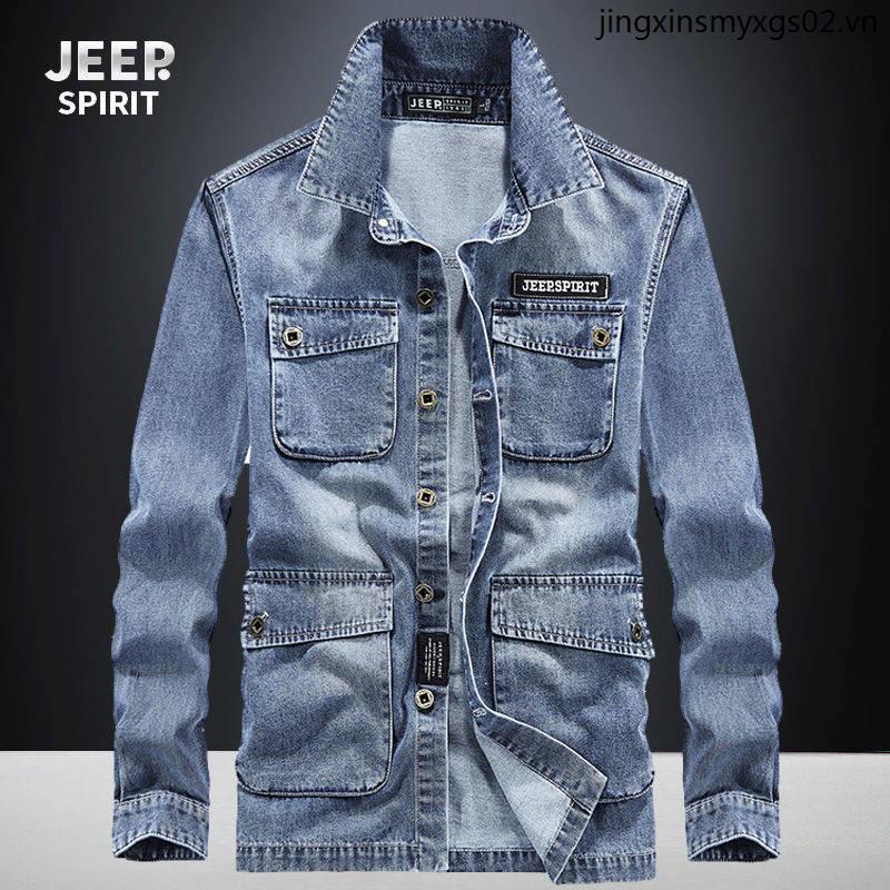 Áo Sơ Mi Denim Tay Dài Jeep JEP 2021 Thời Trang Mùa Xuân Cho Nam