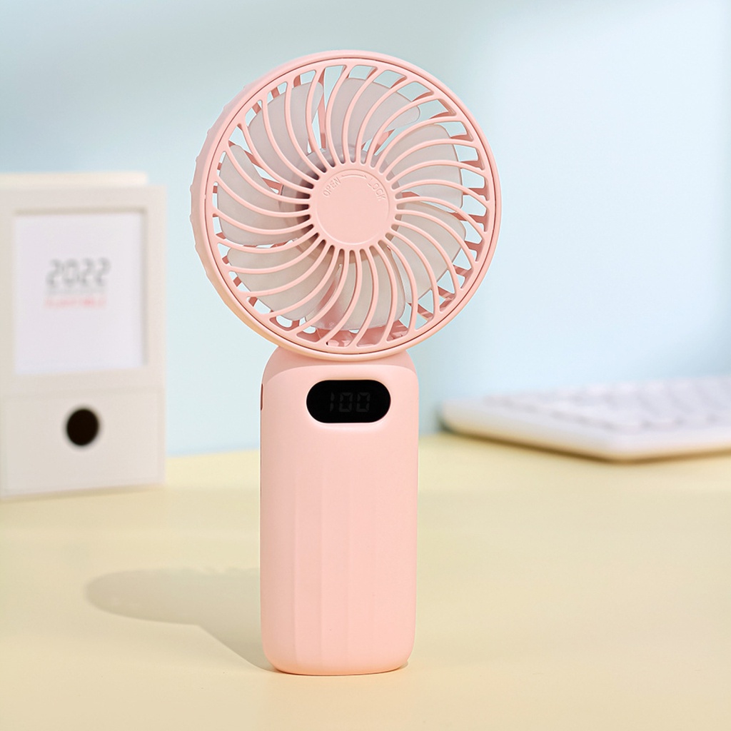 Quạt Mini Cầm Tay 3 Tốc Độ Bằng ABS Sáng Tạo Đa Năng 10W 3000mAh 5V Có Thể Sạc Lại