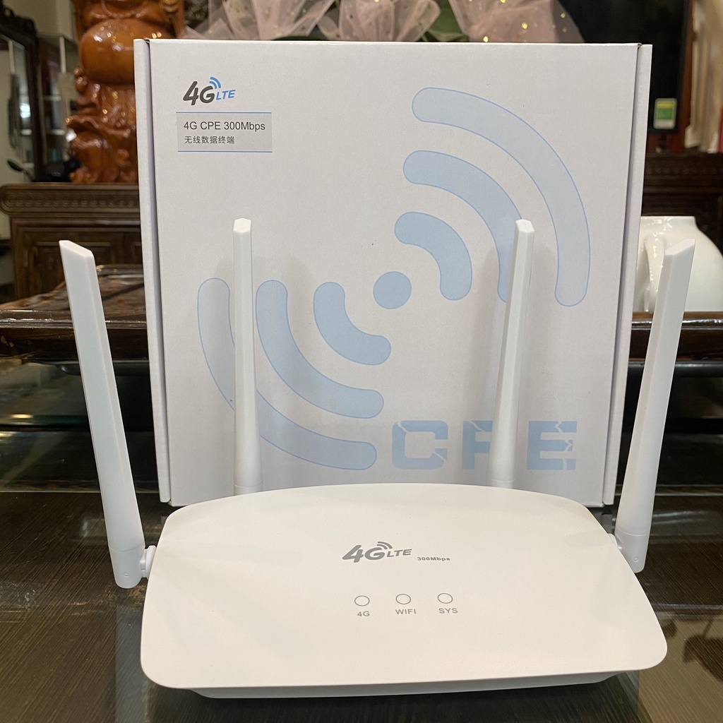 Bộ phát wifi dùng Sim 4G / 3G LTE - R102 - 4 ăngten dùng cho ô tô và nơi không có internet