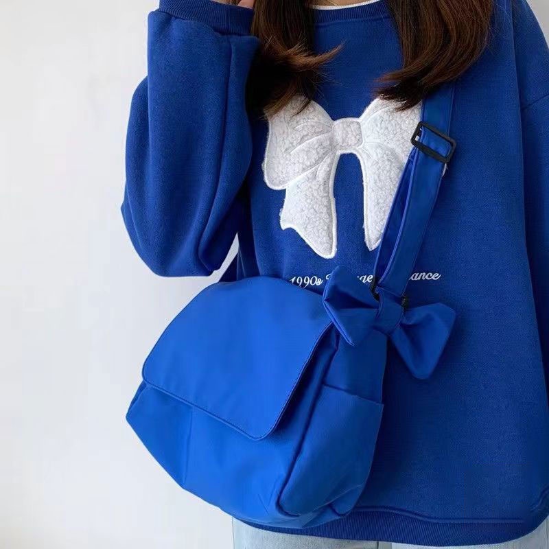 Bololo Túi Đeo Chéo Vải canvas Màu Sắc Đơn Giản Phong Cách Hàn Quốc Dành Cho Nữ