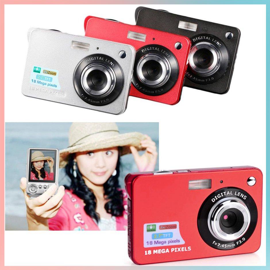 【giao hàng hôm nay>>>Màn Hình LCD TFT 2.7 Inch 18MP 720P 8x Zoom HD Máy Ảnh Kỹ Thuật Số Chống Rung Máy Quay Video CMOS Micro Camera trẻ Em Quà Tặng