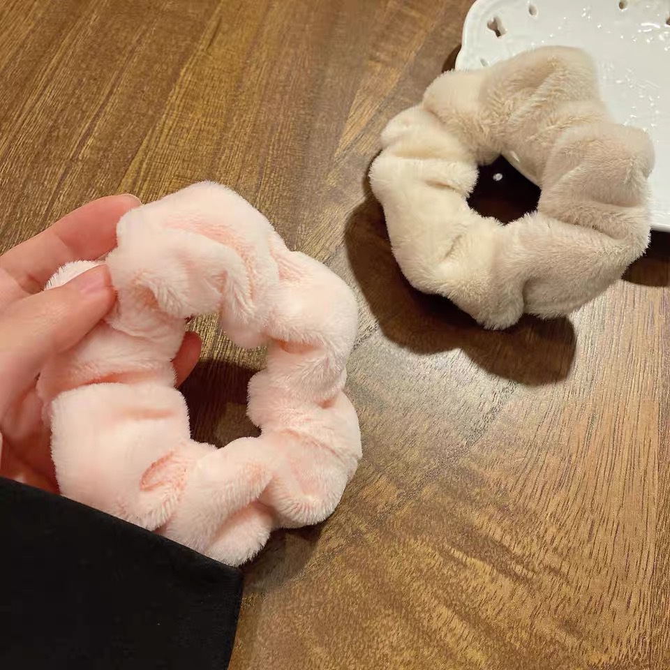 Dây buộc tóc vải lông mềm mại phong cách Hàn Quốc dễ thương cho nữ - Thỏ Beauty