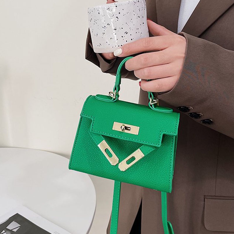 Túi Đeo Chéo Màu Sắc Tương Phản Thời Trang Cao Cấp Cho Nữ