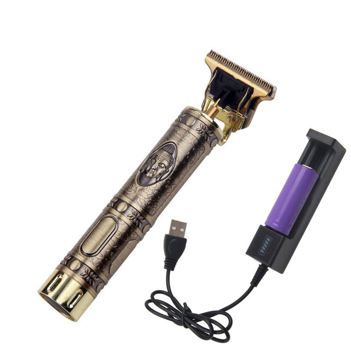 Tông Đơ Cắt Tóc, Chấn Viền VINTAGE-T9 Nhỏ Gọn, Sạc Điện, Pin Cực Bền,cao cấp