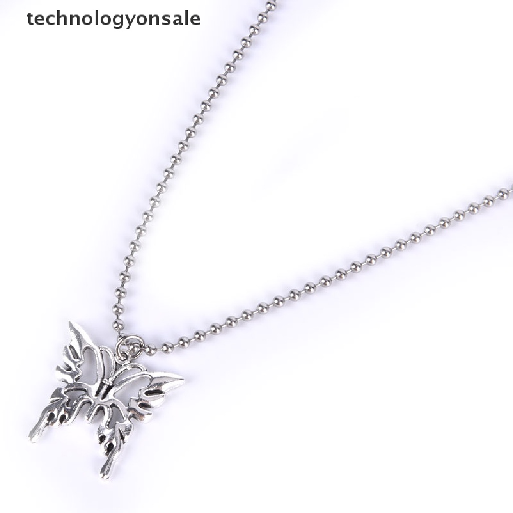 Vòng cổ Mặt Hình Bướm Bằng Thép Không Gỉ Thời Trang Goth