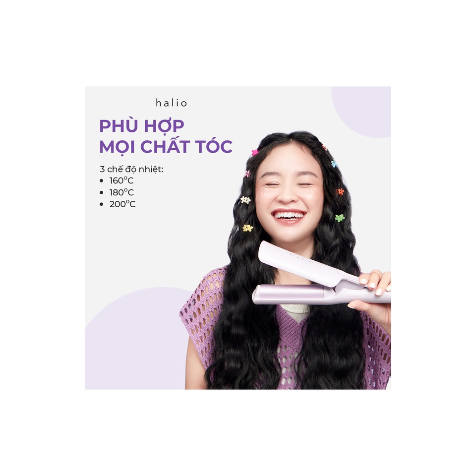 Máy Uốn Tóc Halio Ion Âm giúp tóc bóng mượt, ngừa khô xơ, hư tóc