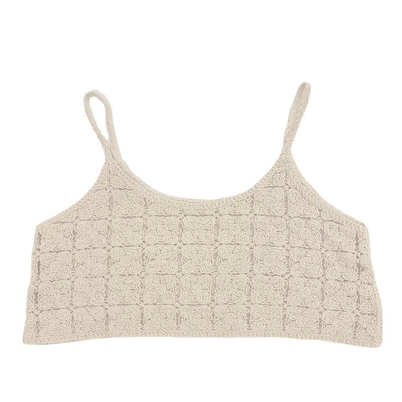 Áo Croptop Dệt Kim Không Tay Cổ Tròn Dáng Ôm Phong Cách Bohemia Ngọt Ngào Thời Trang Mùa Hè Cho Nữ