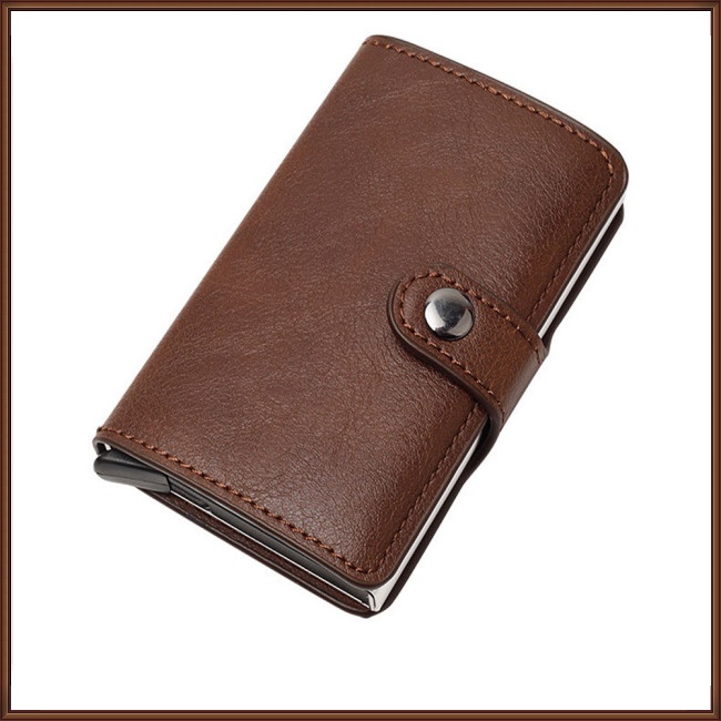 Ví Đựng Thẻ Tín Dụng Bật Lên Tự Động Chống Trộm Rfid Sự Bảo Vệ