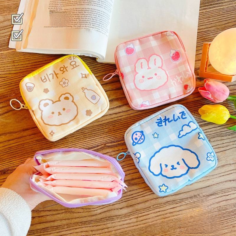 Túi đựng băng vệ sinh dung tích lớn,Túi Vải Đựng Băng Vệ Sinh, Mỹ Phẩm , túi nhỏ, - Ví Mini Đựng Đồ Cá Nhân