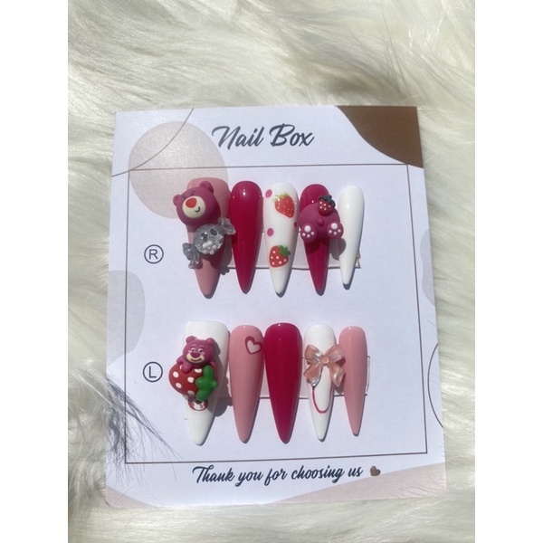Nailbox gấu dâu
