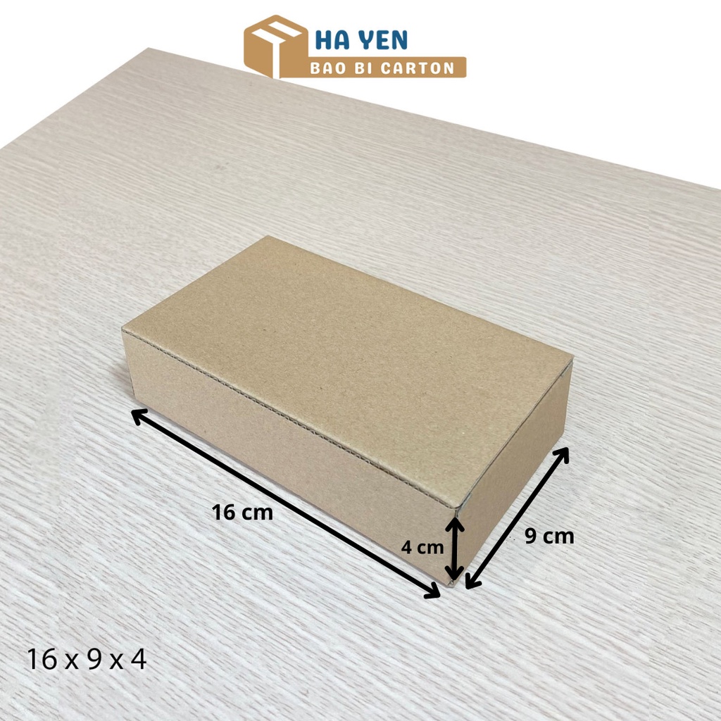 16x9x4  Hộp Carton Đóng Hàng Nắp Gài