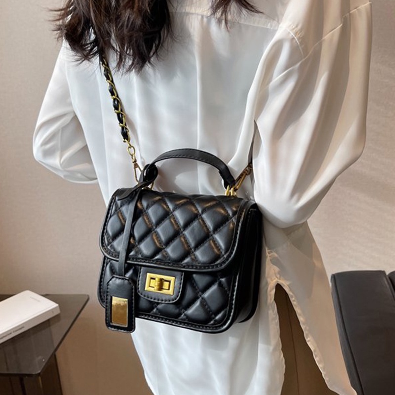 Túi Đeo Chéo Họa Tiết Hình Thoi Dập Nổi Thời Trang Cho Nữ