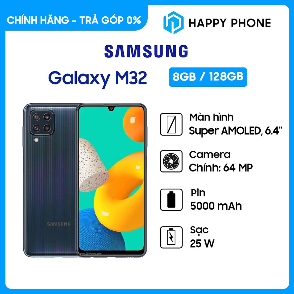 Điện Thoại Samsung Galaxy M32 (8GB/128GB) - Hàng Chính Hãng - Đã kích hoạt bảo hành điện tử