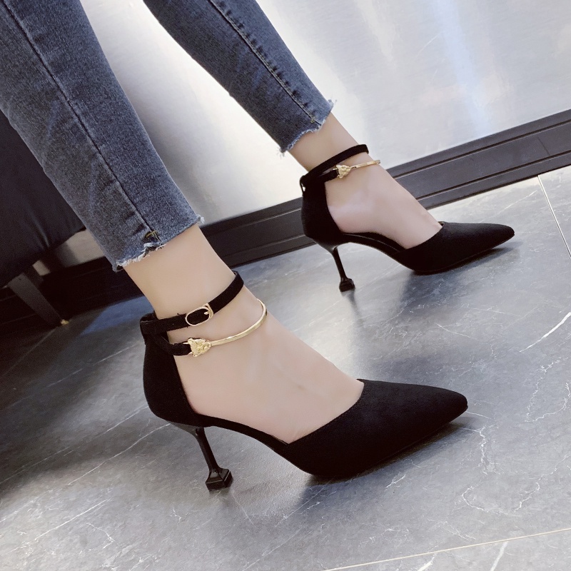 Sandal Cao Gót Mũi Nhọn Thiết Kế Mới Thời Trang Mùa Xuân 2023 Dành Cho Nữ