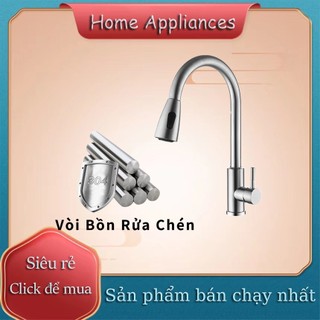 Đầu nối vòi nước tăng áp xoay 720 độ lắp vòi nước chậu rửa bát chén với 2 chế độ nước chảy - Tặng Kèm Đầu Nối EZMART