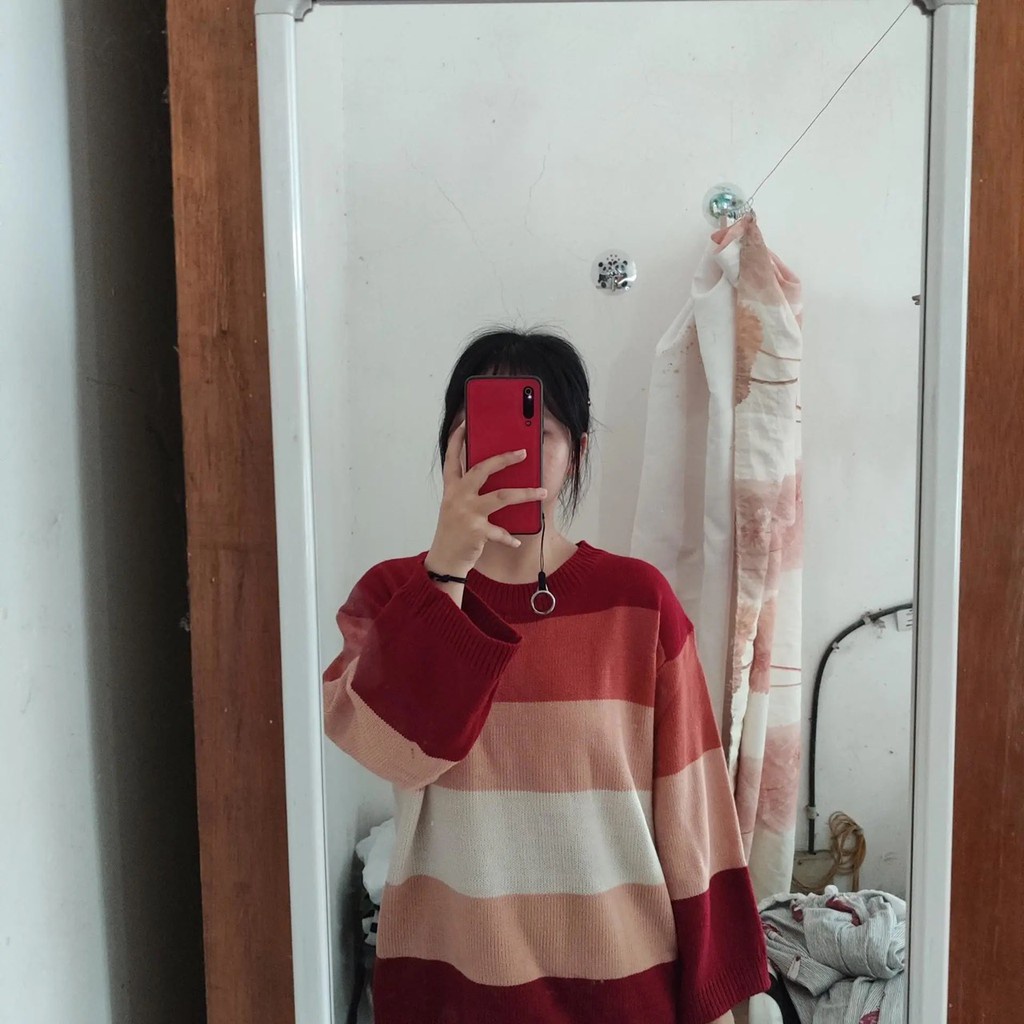 Áo Len Kẻ Hàn siêu mịn