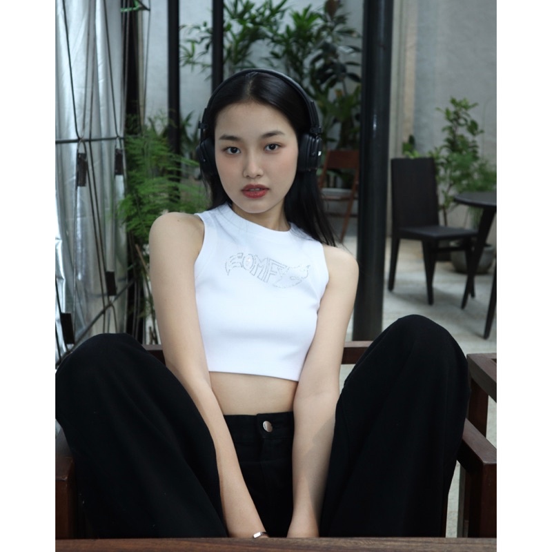 61COMFY SPARKLE TANKTOP - Áo sát nách đính hạt