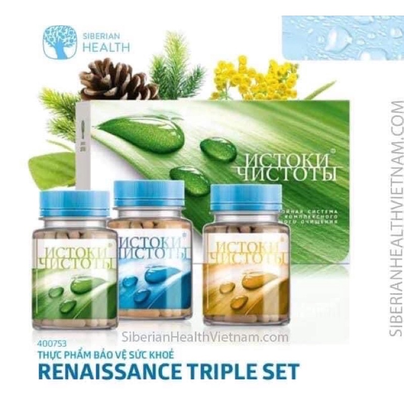 BỘ THẢI ĐỘC SIBERIAN HEALTH RENAISSANCE TRIPLE SET