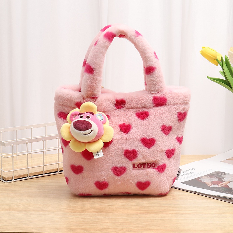 Thú Nhồi Bông Hình Gấu Pooh Ba Mắt Cỡ Lớn Trang Trí Túi Xách