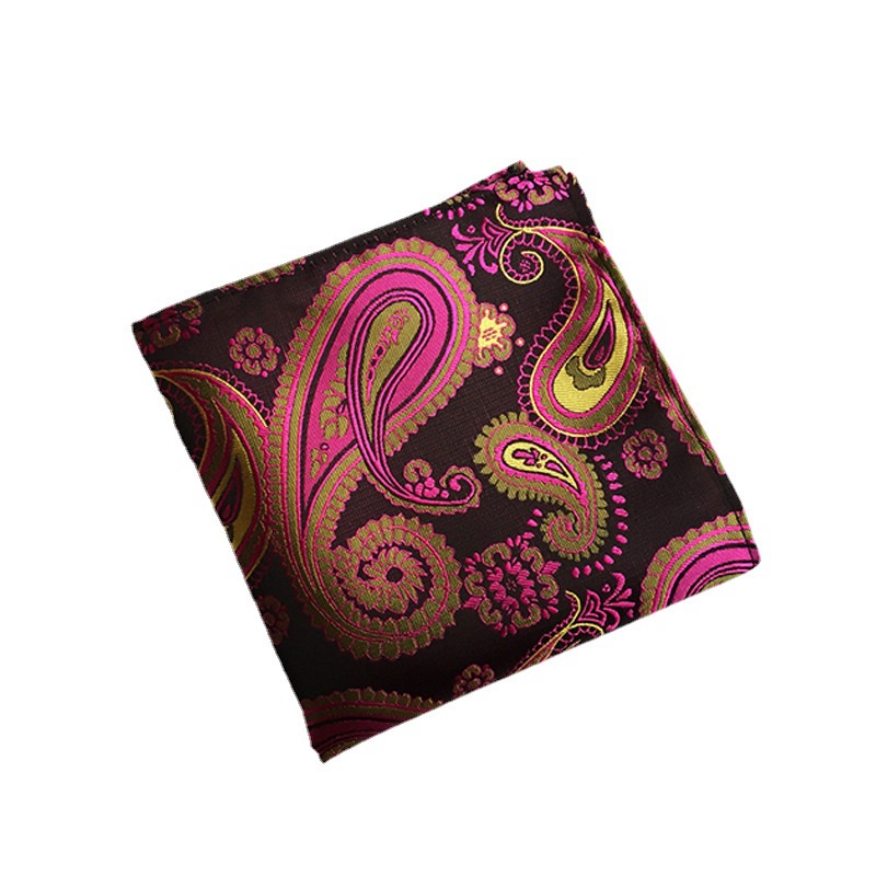 Khăn tay lụa EFAN hình vuông phong cách vintage thời trang cho nam cỡ 25cm