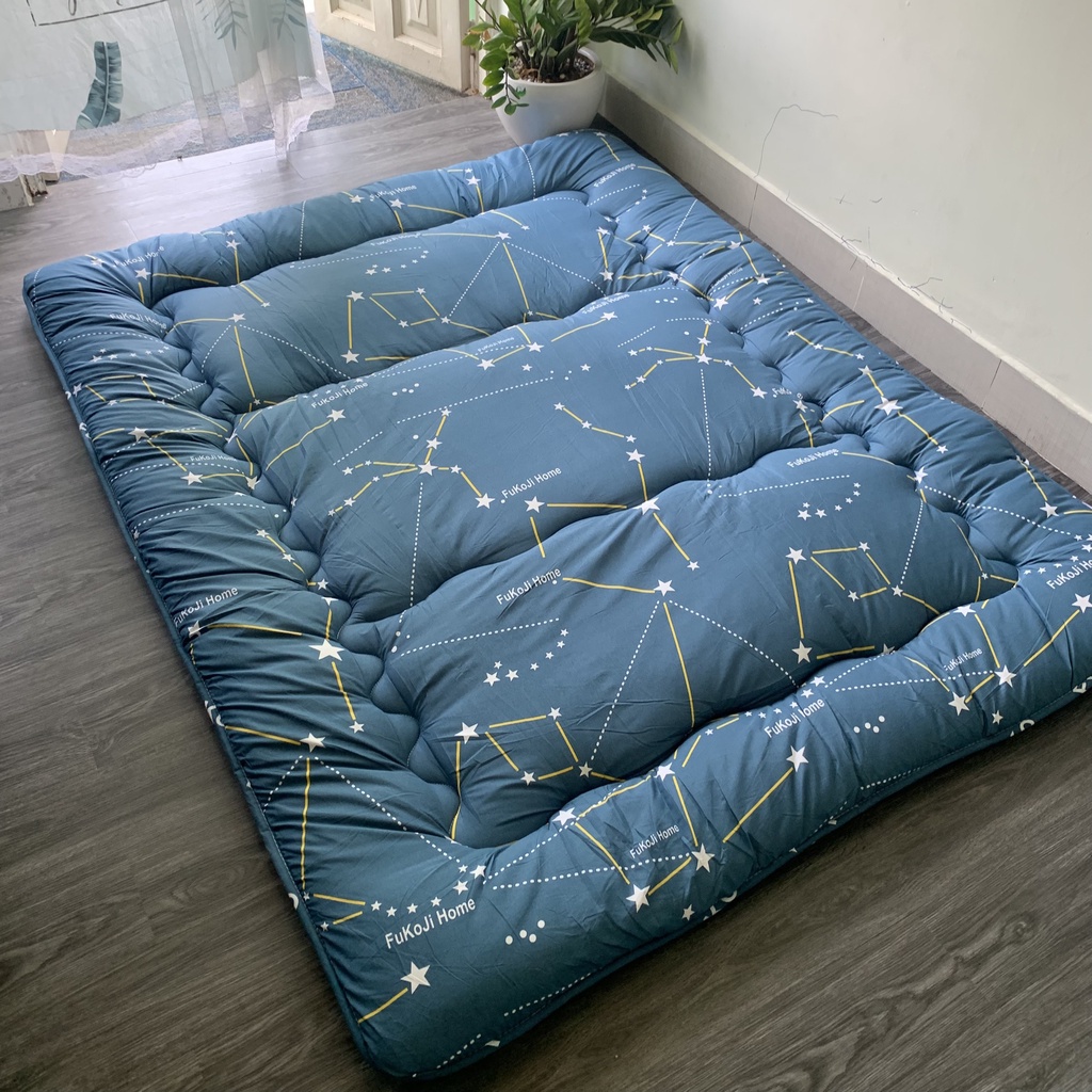 Nệm Topper Đệm Bông Trải Sàn Xuất Nhật, Kích Thước 1mx2m, 1m2x2m, 1m4x2m, 1m6x2m, 1m8x2m Dày 7-9cm