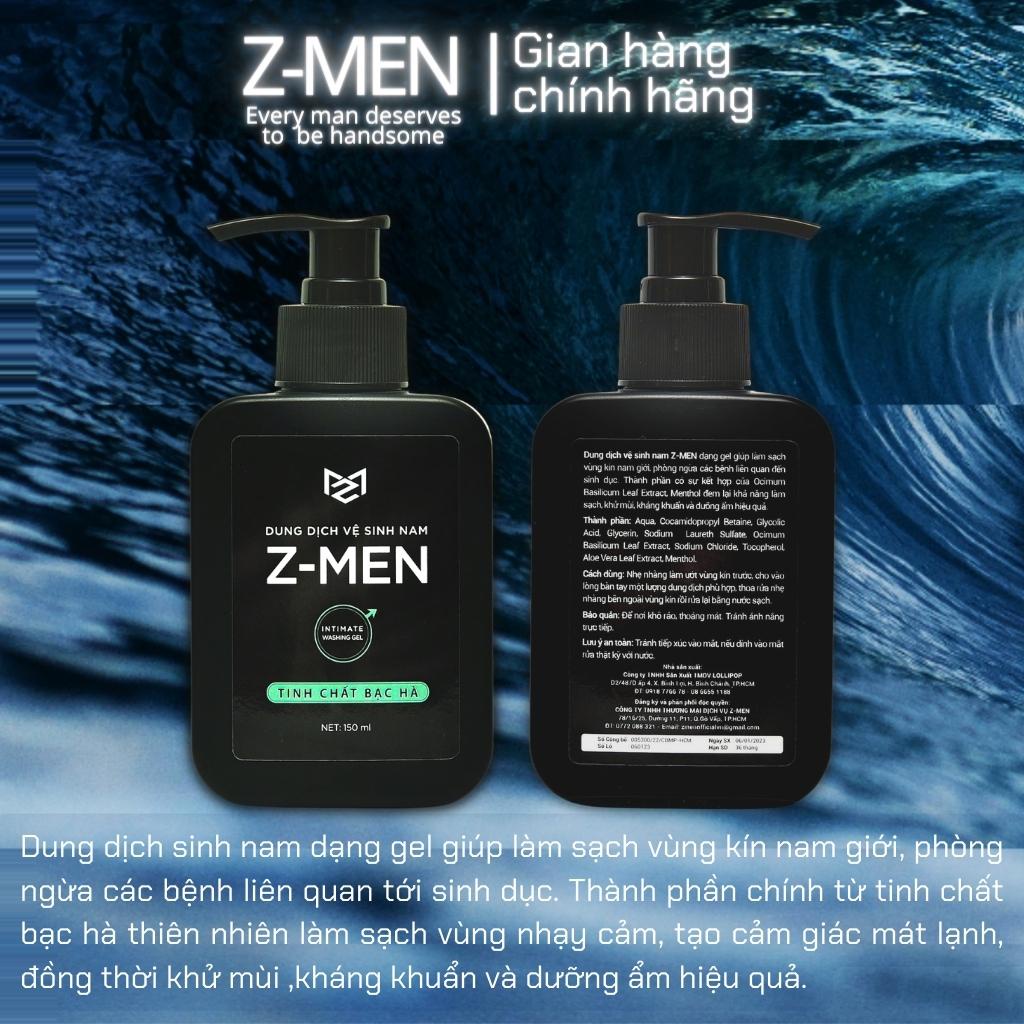 Dung dịch vệ sinh nam giới Z-MEN hương bạc hà nam tính cuốn hút khử mùi 150 ML