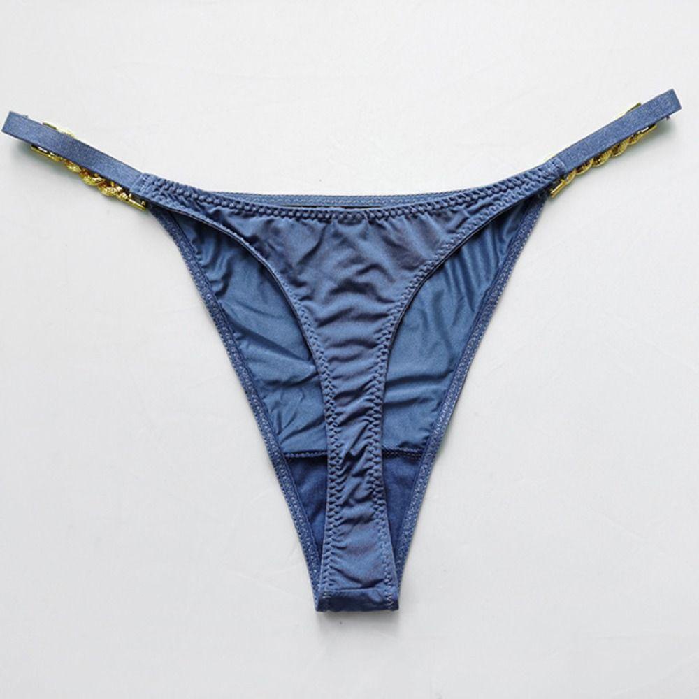 AROMA Quần Lót Lụa Lưng Thấp Nâng Hông Không Để Lại Dấu Vết Đơn Giản Phong Cách Hàn Quốc Cho Nữ