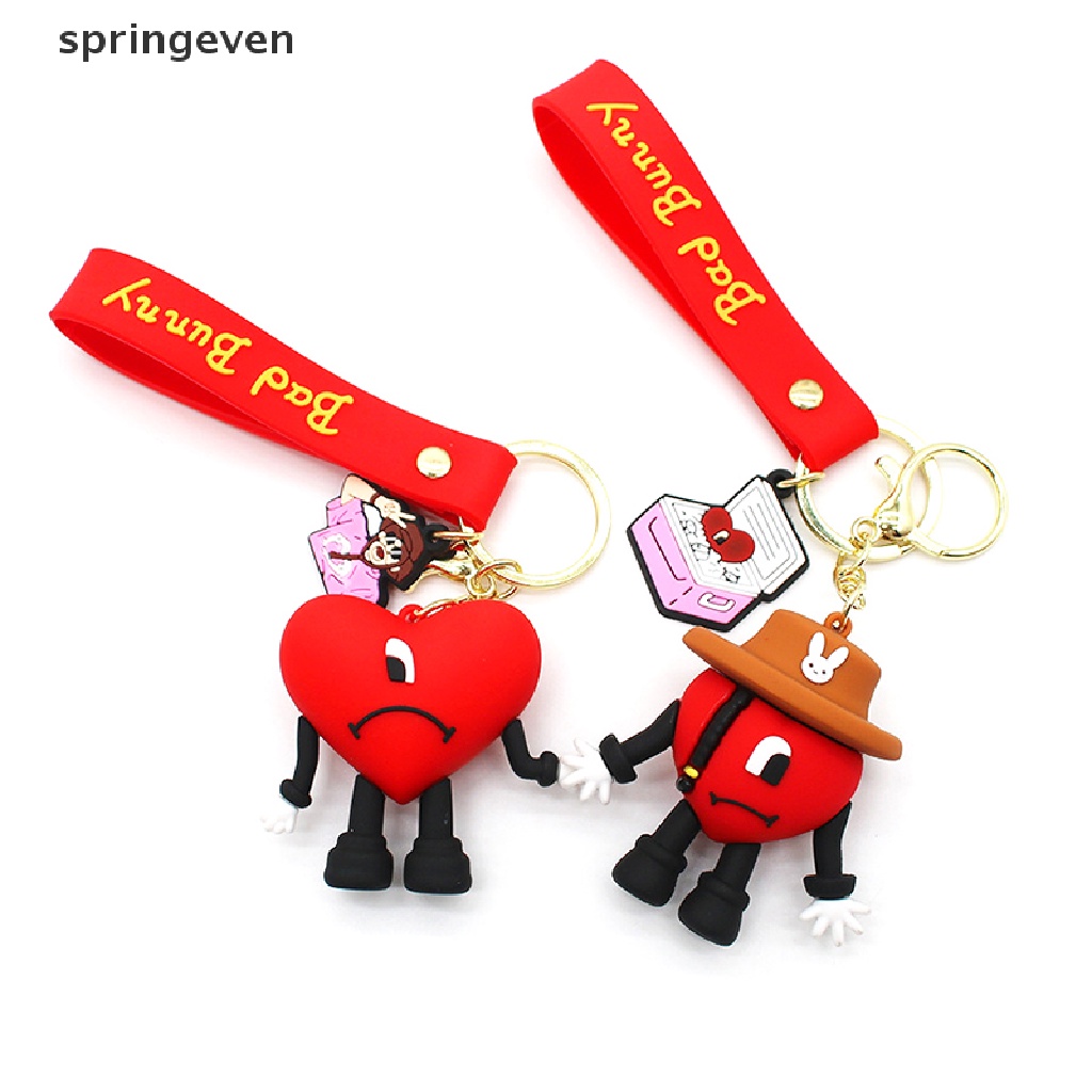 Móc Khóa Cao Su Mềm Hình Thỏ 3D Thời Trang