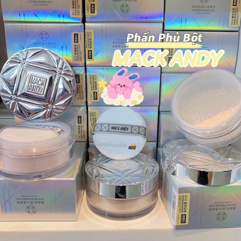 (MACK ANDY) PHẤN PHỦ BỘT KIỀM DẦU MỊN VỎ BẠC