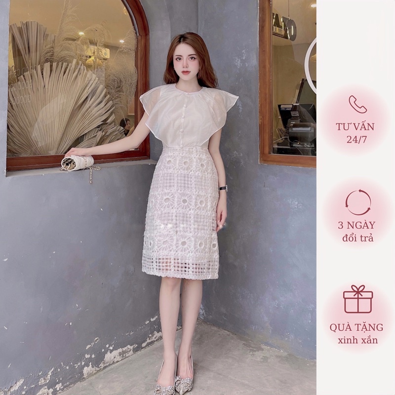 Váy Ren Liền Thân amy cao cấp Có ảnh thật | MERRCHUYENVAY