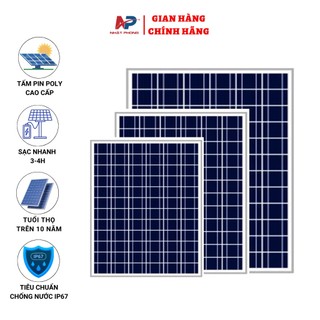 Tấm pin năng lượng mặt trời nhật phong solar chất liệu poly đa tinh thể công suất 6v 20w,25w,30w,35w