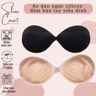 Áo dán ngực silicon siêu dính, áo bra nâng ngực đệm dày chống nước