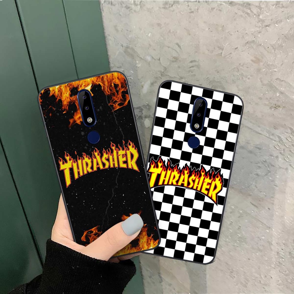 Ốp lưng Nokia X5 / X6 hình caro, thời trang hàng hiệu cao cấp, vỏ ốp rẻ đẹp