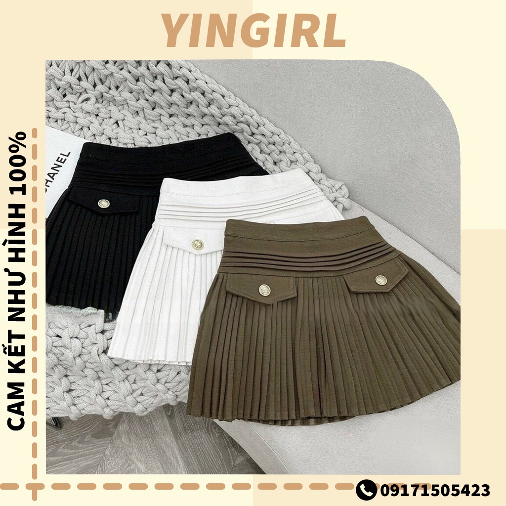 Chân váy Xếp Ly 2 Túi Trước siêu hot 2023 CV26  Phân Phối Bởi YinGirl