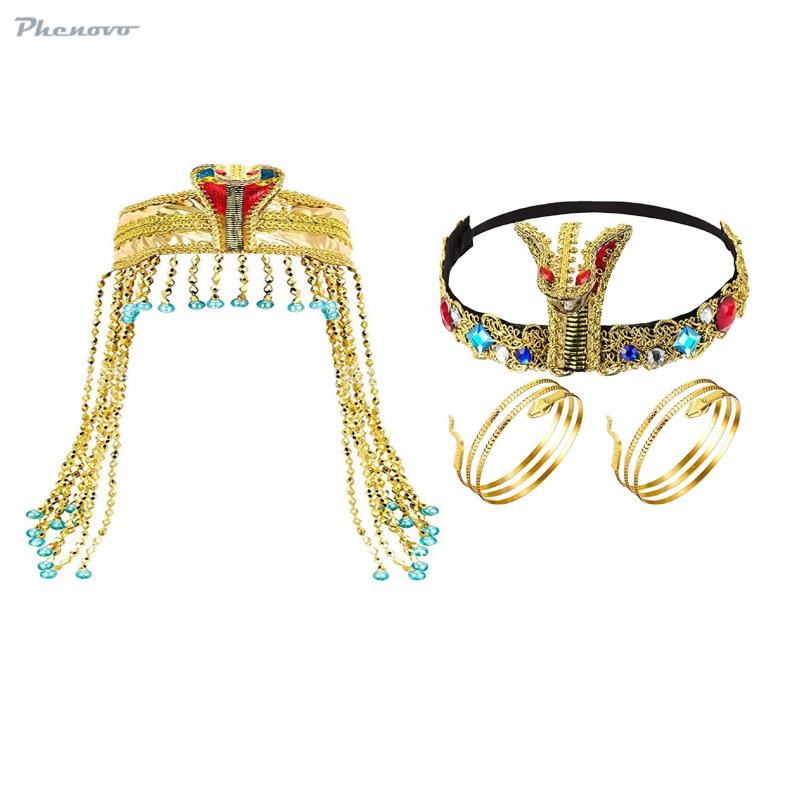 Băng Đô Cài Tóc Hình Rắn Phong Cách Nữ Hoàng Cổ Điển Thời Trang Dùng Hóa Trang Halloween