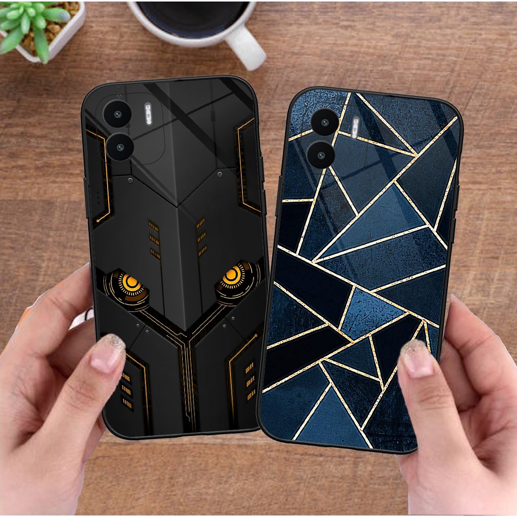 Ốp lưng kính cường lực Xiaomi Redmi A1 bộ hình gaming 6D. Ốp tráng gương cao cấp
