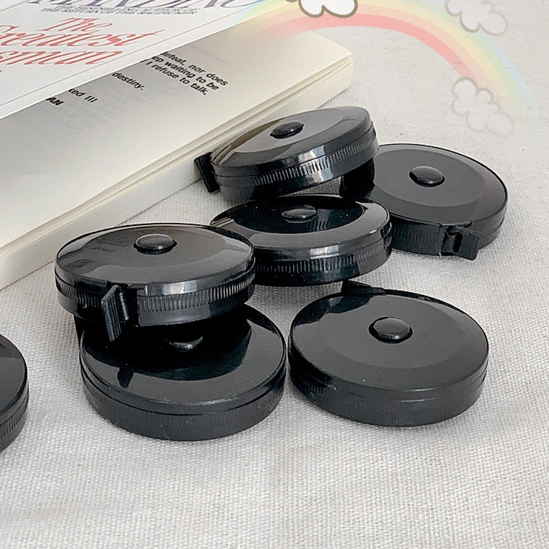 Thước Dây Bằng Nhựa Mềm Dài 1.5M Hình Tròn Màu Đen