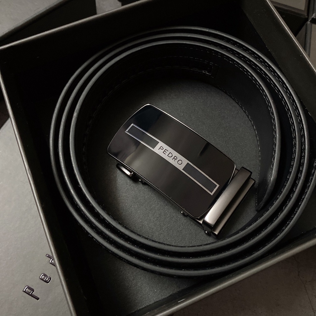 Nịt nam tráng gương logo giữa - NN341