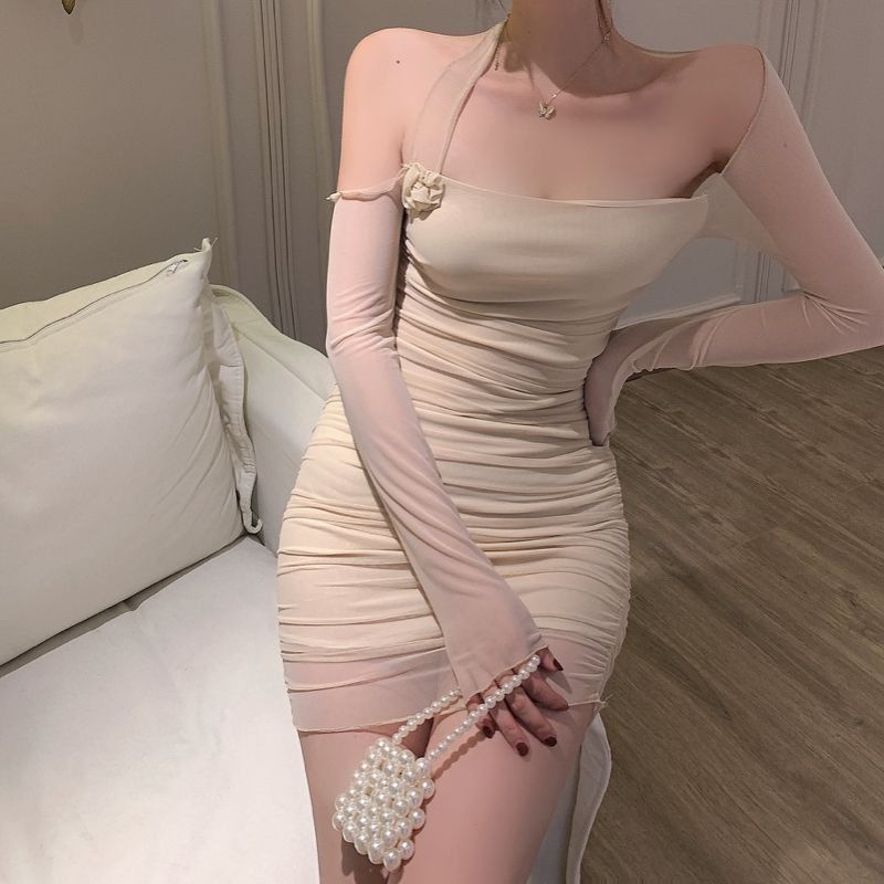 Váy body voan trễ vai - Hàng Quảng Châu