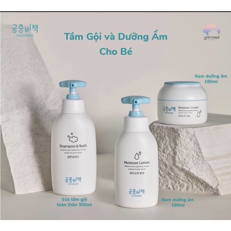 TỔNG HỢP GOONGBE tắm gội / kem dưỡng da cho bé HÀN QUỐC