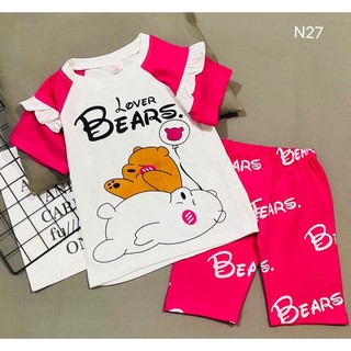 Bộ ngố Thun Cotton 4 chiều size đại Hoạt hình từ 20-38 kg sỉ Bộ quần áo bé gái - Pikakids