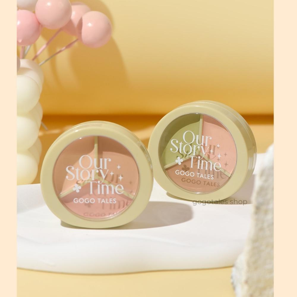 Kem Che khuyết điểm 3 màu GOGO TALES Light Coke Silk Moisten Concealer GT470 tạo sáng che khuyết điểm trung hoà màu da