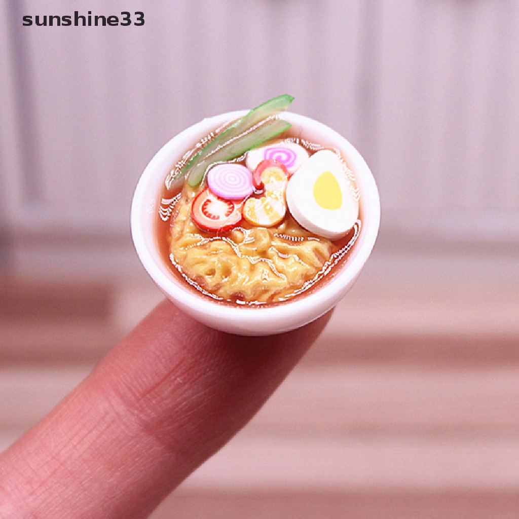 1 Bộ Chén Mì Ăn Liền Mini Tỉ Lệ 1: 12 Trang Trí Nhà Búp Bê