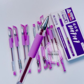 Hộp 12 Bút Gel Nước Mini (mực xanh/tím/đỏ/đen) loại tốt