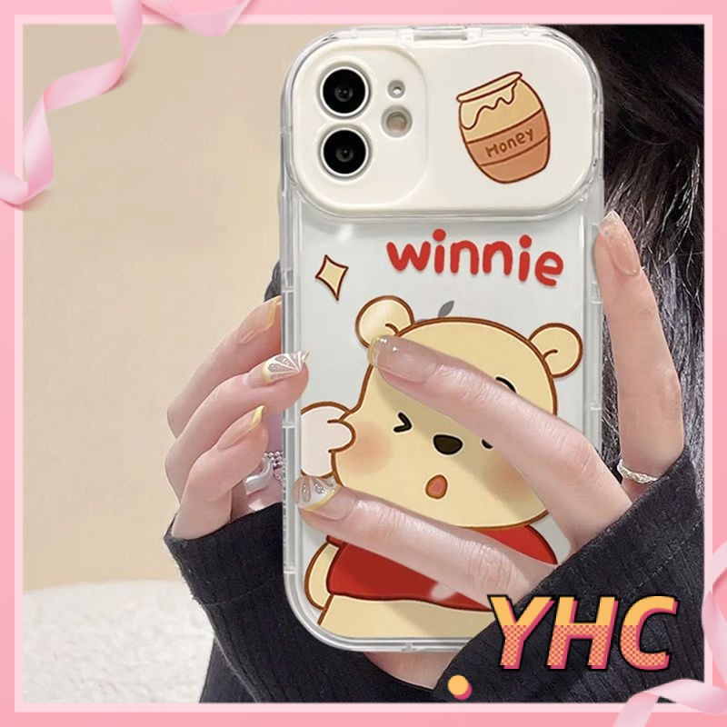 Ốp lưng phone Camera Gấu Vinnie dễ thương lật gương trang điểm iPhone 6 / 6S / 6splus / se / 7 / 7plus / 8 / 8plus / X / xs / xsmax / 11 / 12 / 13 / 14 / Plus / pro / pro max-8004